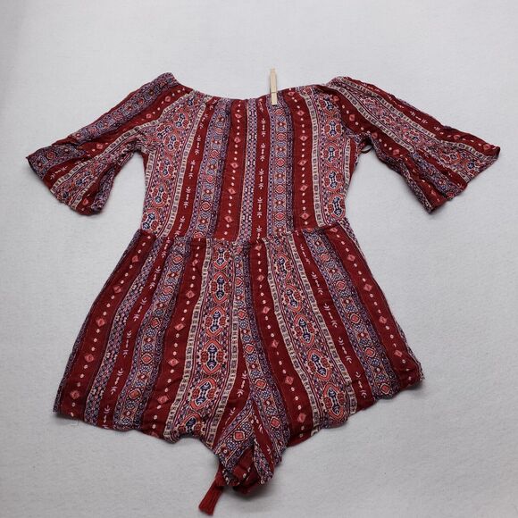 Hollister Short Sleeve Casual One Piece Womens Size Small S Red - Picture 8 of 9